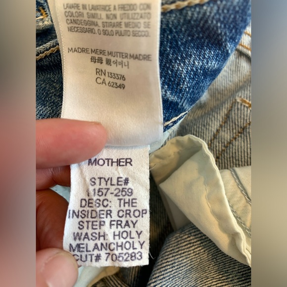 Mother Superior Jeans The Insider Crop Step Fray Holy Melancholy size 26 - Picture 9 of 14